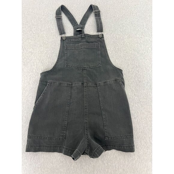 aerie Pants - Aerie Shortalls Overalls Shorts Womens Small Vintage Style Washed Black Denim Ad